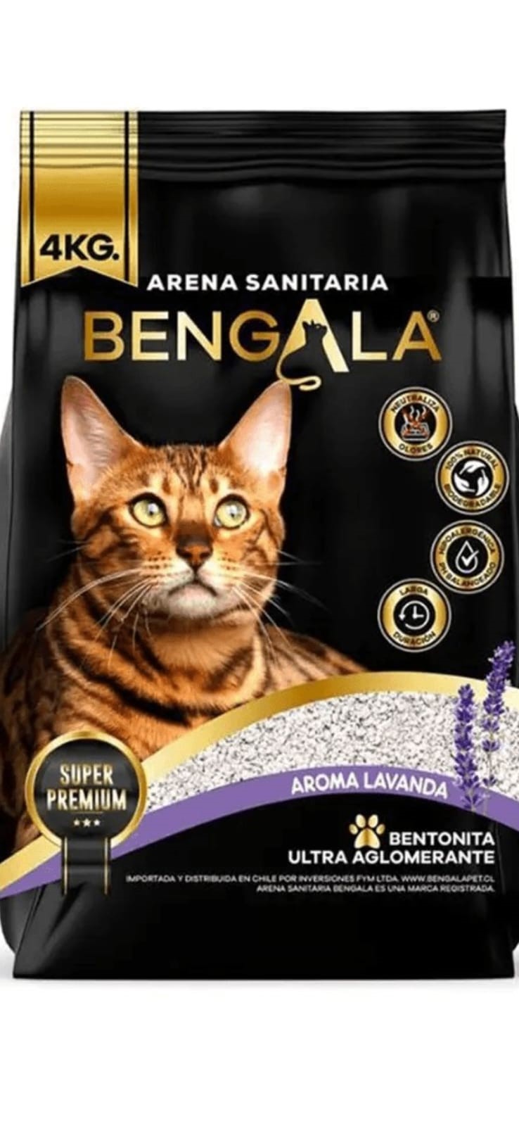 Arena Sanitaria Bengala Premium Lavanda 20 Kg
